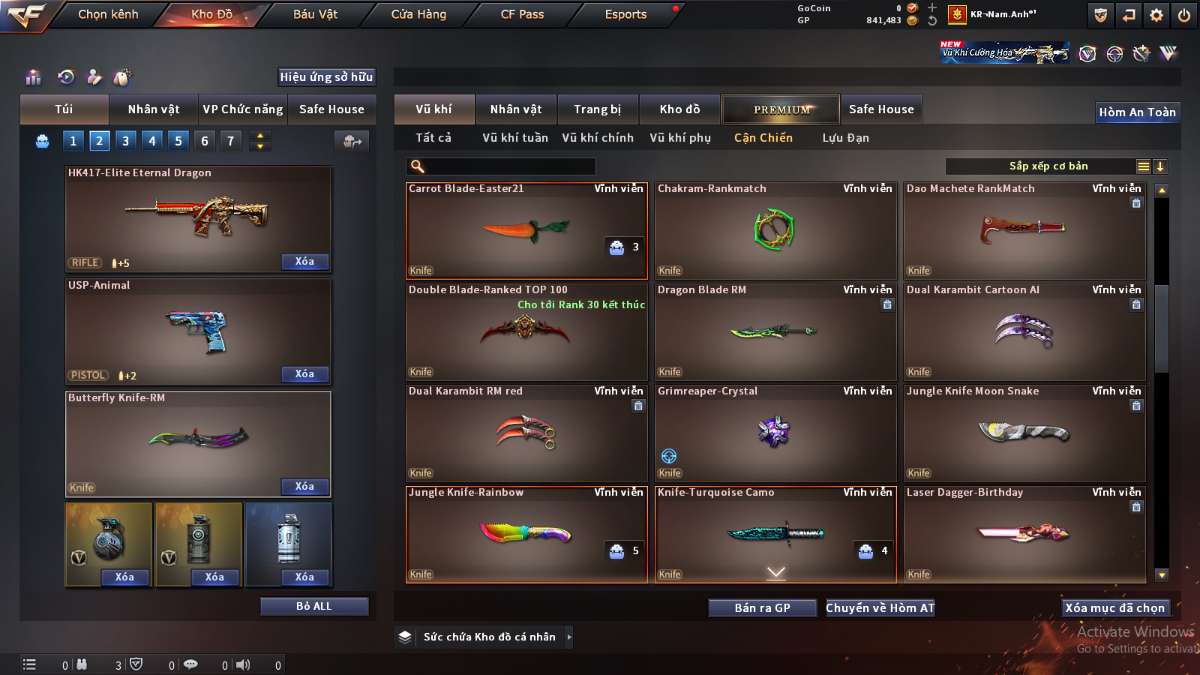 shop acc cf uy tin gia re
